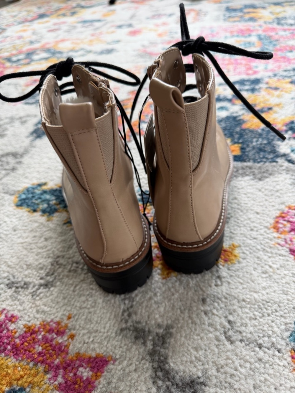 Memory Foam A New Day Leighton Taupe Women’s Hiking Boots Faux Fur NWT Size 8 - Picture 7 of 7